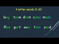 Four-letter words Vocabulary building Word puzzles Decoded 230 words Reading skills