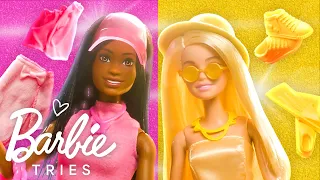 Barbie Tries: The One Color Fashion Challenge! 🌈 | Barbie Tries E1 |Barbie