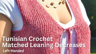 Tunisian Leaning Matching Shaping Decreases Left-Handed Tutorial