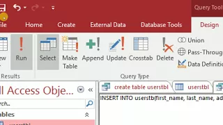 How to Create Insert Update and Delete in MsAccess using SQL