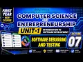 Software debugging and Testing First Year Computer Science Chapter 1 Lecture 7