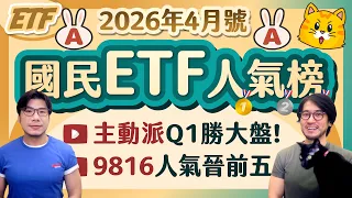小熊來襲！主動派交出抗跌佳績 怪物級981A規模破千億 9816掛牌二個月人氣飆進前五大 [國民ETF人氣榜2026年4月號]