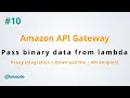 Pass binary data from lambda to API Gateway using proxy integration - Amazon API Gateway p10