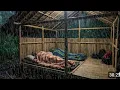 Download Lagu camping hujan deras tidur kehujanan dan kedinginan didalam pondok hutan belantara di terjang badai MP3