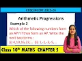 Arithmetic Progressions Example 2 Class 10 Maths Chapter 5