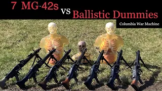 7 MG-42s vs Ballistic Dummies Mg42 700 rounds in less than 5 seconds