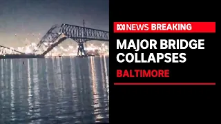 Download Bridge in Baltimore collapses after being hit by a ship | ABC News MP3