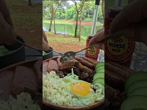 Moto Camping Cooking by the Lake