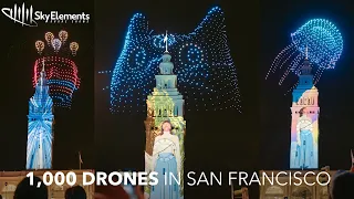 AI Company Launches Drones Projection Mapping for Marketing Campaign Sky Elements Drone Shows