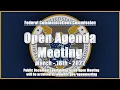 Open Commission Meeting - March 2022