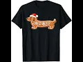 Dachshund Christmas Gingerbread Cookie Weiner Dog Lover T-shirt Gift