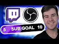 How To Add Twitch Sub Point Goal To Your Stream For Beginners