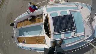 How to Step (Raise) the Catalina 22 Mast without a Ginpole easy