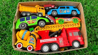 Unboxing a Box Full of Toy Vehicles | Fire Engine, Construction Trucks, CNG Auto Rickshaw & More!