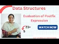 Postfix expression evaluation Evaluation of postfix expression Evaluation using stack