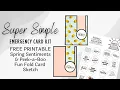 FREE PRINTABLE Emergency Card V5 Spring Occasions Peekaboo Card Fun Fold Card