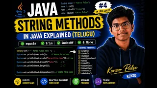String Methods in Java Explained Telugu equals trim indexOf More Kenzo Pulse Kenzo
