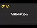 Validation in PHP server side validation