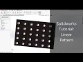 SolidWorks tutorial How to use Linear Pattern tool Solidworks Pattern Making