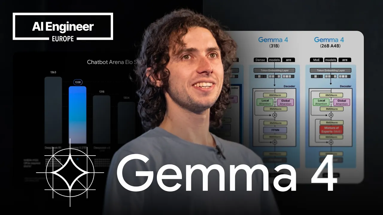 Gemma, DeepMind's Family of Open Models — Omar Sanseviero, Google DeepMind: video thumbnail