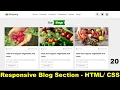 Killer Responsive Blog Template Step By Step From Scratch Pure HTML CSS Responsive Blog Section