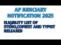 AP District Court Reveals 2025 Copiest \u0026 Typist \u0026 Steno Shortlist| Shorthand Hub|