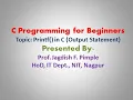 Lecture-7 - Input Output Statement in C Programming
