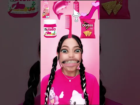 Random Pink Food ASMR Mukbang#4 #shorts #mukbang #asmr #eating