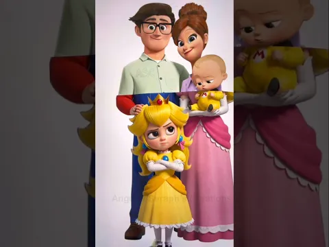Boss Baby + Mario Family😱 #shorts #supermario #digitalart