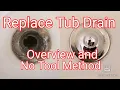 Tub Drain Replacement Overview Tool Method with Watco NuFit Drain Cover