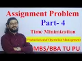 Assignment Problem Part - 4 Profit Maximization Unbalanced MBS 2nd Sem Production and Operation
