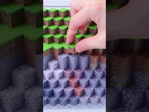 Minecraft on Canvas / Cubnetic Art #shorts