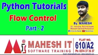 Python Tutorials Flow Control Part - 2 Class