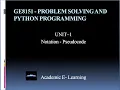 Lec-04 Notation - Pseudocode Unit