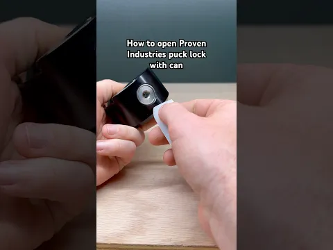 Proven Industries puck lock opened with can