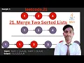 21 Merge Two Sorted Lists LinkedList leetcode 21 Easy java
