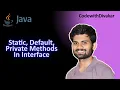 Static Default Private Methods Java 8 9