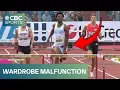 VIRAL MOMENT Chris Robinson overcomes WARDROBE MALFUNCTION to win race