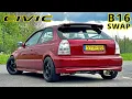 1998 HONDA CIVIC B16 SWAP REVIEW on AUTOBAHN