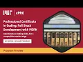 Online Course Full Stack Development with MERN at MIT xPRO