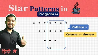 Star Pattern Program in Java - 10 Coding Wallah