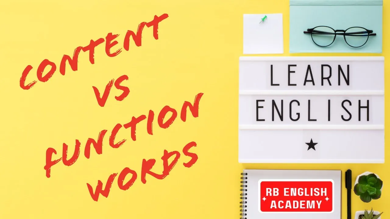 Content Vs Function Words | Grammar | Professional English