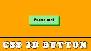 CSS 3d button animation on click cool css effects 2019