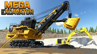 How The Largest CAT 7495 Electric Rope Shovel Works Farming Simulator