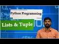 LEC12 Python Programming Lists Tuple by Mr D Sandeep