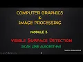 SCAN LINE ALGORITHM