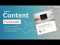 How to Create Content placeholder using Html Css Js Download Code