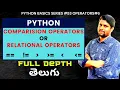 Python Comparision Operator In Telugu Relational Operators In Python In Telugu