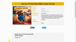 how to download super bear 2019 movie in hindi
