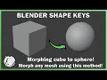 How to use Blender Shape Keys Morph cube to a sphere as an example works with any mesh